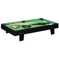 vidaXL 3-Fuß Mini-Billardtisch Schwarz und Grün - Kompakter Mini-Billardtisch für den Spaß zu Hause. Ideal für kleine Räume, einfach auf jeder Tischplatte zu platzieren. Perfekt für Einsteiger und Billardliebhaber!