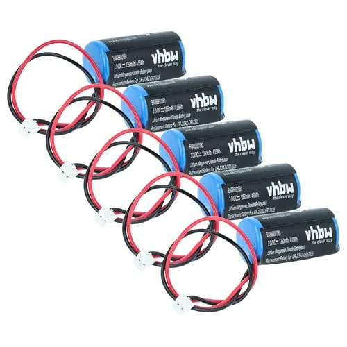 vhbw 5X Batterie Ersatz für Verisure CR-2/3AZ für Alarmanlage, Alarmsystem (1350 mAh, 3 V, Li-MnO2)