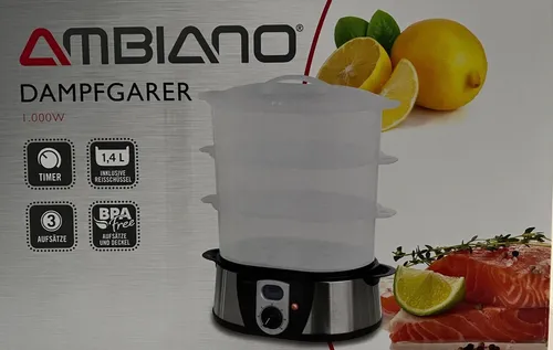 Dampfgarer 1000W ink  Reisschüssel 1,4L /Timer /Display 12L Fassungsvermögen NEU