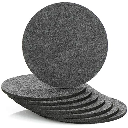 com-four® 8X Filzuntersetzer in grau von COM-FOUR