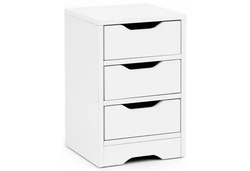 FineBuy Nachtkonsole mit 3 Schubladen - Moderne Nachtkonsole, ideal für Schlafzimmer, mit geräumigen Schubladen und großer Ablagefläche für Nachttischlampen. Pflegeleichte, kratzfeste Oberfläche aus melaminharzbeschichtetem Pressspan.