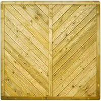 GartenLand Dichtzaun INNSBRUCK 180x180 cm - Robuster Sichtschutz aus Fichte - Der Dichtzaun Innsbruck 180x180 cm aus kesseldruckimprägniertem Fichtenholz bietet stilvollen Sichtschutz. Die diagonalen Leisten sorgen für eine moderne Optik und hohe Stabilität. Ideal für individuelle Gartengestaltung und einfache Montage.