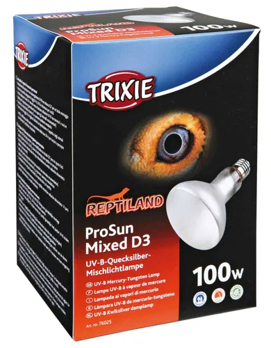Trixie 76025 ProSun Mixed D3 - UV-B Hochdrucklampe, selbststartend, 100 W für optimale UV-Versorgung von Reptilien in Terrarien