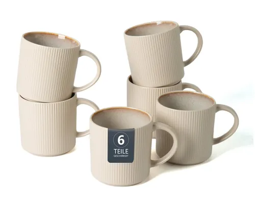 Otto Home Kaffeebecher Ylvii, 6er Set in beige von OTTO home