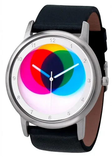 Quarzuhr Avantgardia CMYK - Elegante Armbanduhr - Elegante Quarzuhr mit analoger Anzeige, wasserdicht bis 5 bar. Das schwarze Armband und das Edelstahlgehäuse machen sie zum perfekten Begleiter für jeden Anlass.