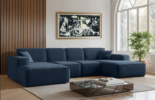 Kaiser Möbel Ecksofa SIENA U-Form in blau von Kaiser Möbel