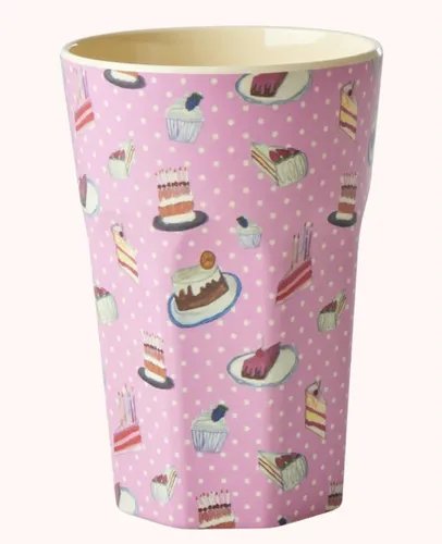 RICE großer Melamin Becher mit Sweet Cake Print, MELCU-LSWCA Two Tone Tall