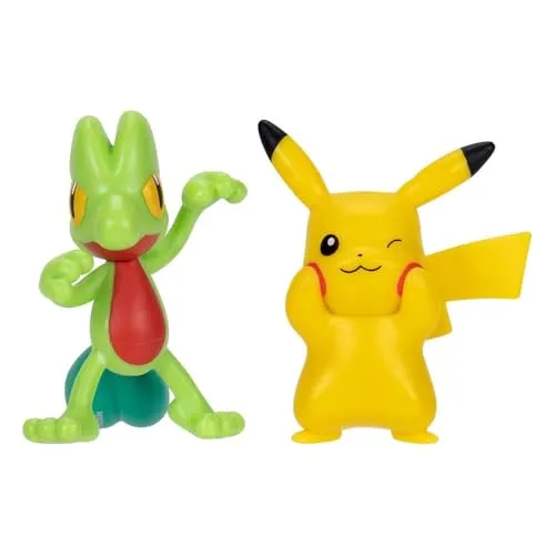 Pokémon Battle Figuren Pack: Pikachu und Geckabor - 2 detaillierte Actionfiguren, ideal für spannende Kämpfe und Sammler