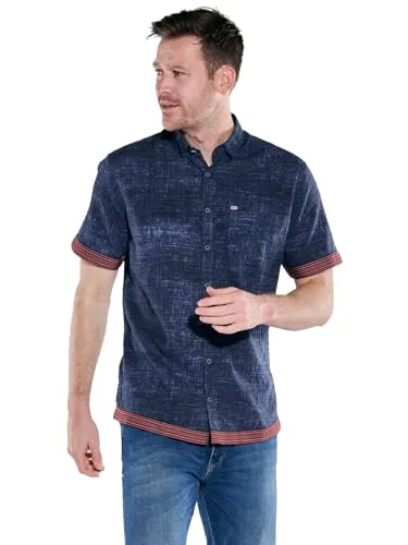 engbers Herren Herren Kurzarm-Hemd Regular, Marineblau, 38497, Marineblau in Größe 3XL