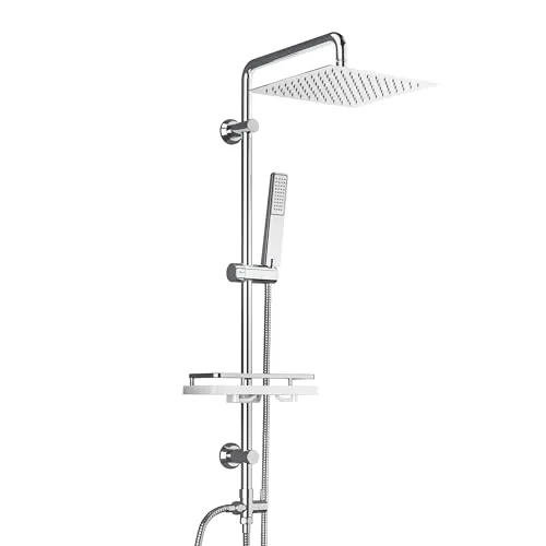 JOHO Regendusche Duschsystem mit 20x20cm Kopfbrause von Görbach