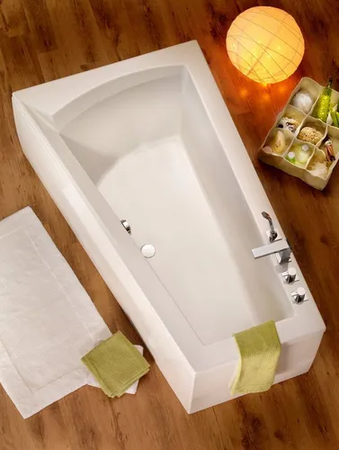 OTTOFOND Badewanne 2-tlg., asymmetrisch - Stilvolle, asymmetrische Badewanne in Weiß, ideal für entspannende Bademomente. Mit 300 l Füllmenge und hochwertigem Sanitäracryl für langlebigen Komfort.