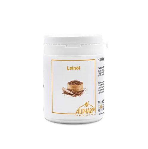 Leinoel Kapseln 180 ST - Nahrungsergänzungsmittel mit hochwertigem Leinöl, reich an Alpha-Linolensäure. Gluten- und laktosefrei, ideal zur Unterstützung einer gesunden Ernährung.