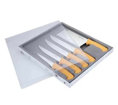 Cheffinger Messer-Set Messer Küchenmesser Kochmesser Messerset 5-tlg. Cheffinger CF-BG12 (Set bestehend aus 4 Messern und 1 Hackmesser)