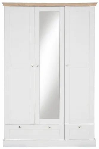 Home affaire Drehtürenschrank Binz - Eleganter Landhausstil - Drehtürenschrank im Landhausstil mit mehreren Schubladen, ideal für Accessoires. FSC®-zertifiziertes Holz und vielseitige Farbvarianten für individuelle Schlafzimmereinrichtungen.