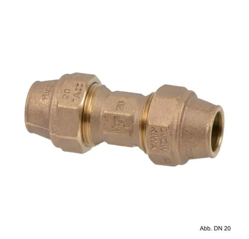 Viega Maxiplex Kupplung 275327 Ø 25 mm - Sanitärinstallation, hochwertige Rotguss-Kupplung mit Verschraubung für langlebige und zuverlässige Verbindungen in Rohrsystemen.