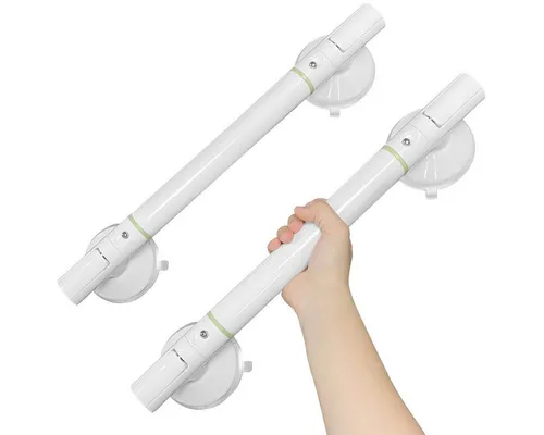 LAPAPRO Haltegriff für Dusche und Badewanne, 2er-Pack, 35cm mit Saugnapf - Praktische Haltegriffe für Dusche und Badewanne, die einfach zu installieren sind. Ideal für mehr Sicherheit im Bad – ohne Bohren, stabil und wiederverwendbar. Perfekt für Senioren und Personen mit eingeschränkter Mobilität.