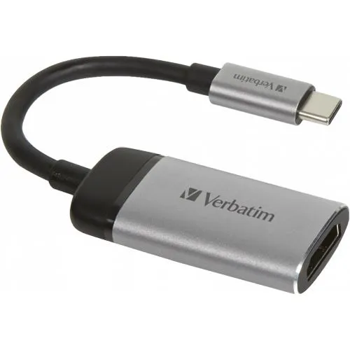 Verbatim USB-C zu HDMI Adapter 4K - Hochauflösender Videoadapter, perfekte Bildqualität für Präsentationen und externe Displays