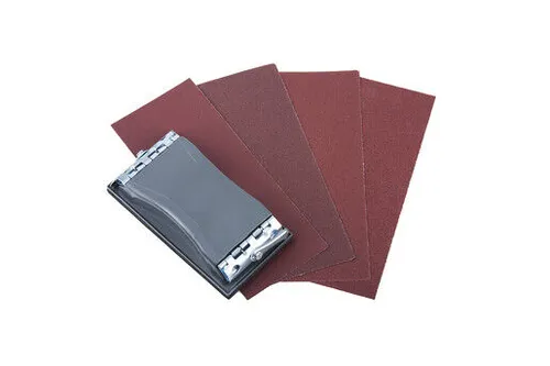 Wolfcraft Handschleifer-Set 41-tlg. Schleifklotz Schleifer Schleifpapier