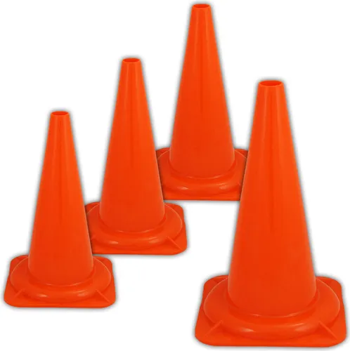 UvV Leitkegel Warnleitkegel 48cm leuchtend orange 4 Stk.