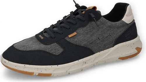 Dockers by Gerli Sneaker Herren Canvas Split Sneaker Black EU43 - Sneaker für Herren aus Textil in Schwarz/Grau, kombinieren hohen Komfort mit einem lässigen, urbanen Style – ideal für jeden Casual-Look.