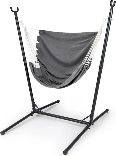 COSTWAY Hängesessel mit Gestell – 6-fach höhenverstellbar von Costway