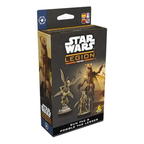 Asmodee Star Wars: Legion – Sun Fac & Poggle the Lesser, Tabletop-Erweiterung für 2 Spieler - Multilinguale Erweiterung für das Miniaturenspiel Star Wars: Legion, mit 2 detaillierten Miniaturen. Ideal für spannende Partien von 120-180 Minuten für Spieler ab 14 Jahren. Basisspiel erforderlich.
