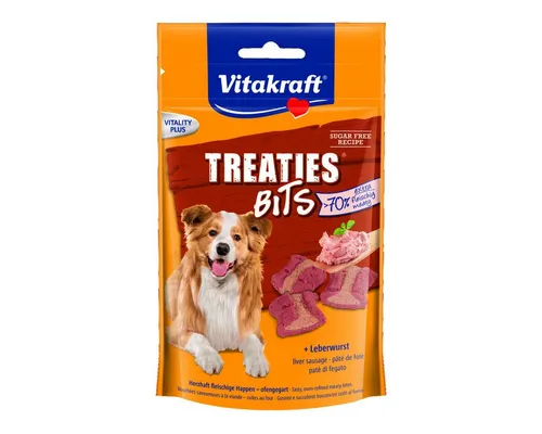 Vitakraft Hundesnack Treaties Bits Leberwurst, 6 x 120g