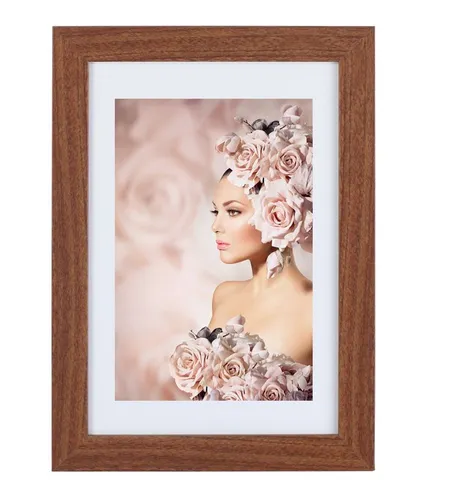 IDEAL TREND Bilderrahmen Bilderrahmen Holz Rahmen Plexi Acryl Collage Wanddeko Poster quadratis, für 1 Bilder (1 St), bruchsicheres Kunststoffglas