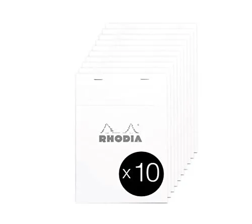 Rhodia No.16 A5 Notizblock - 80 Blatt kariert - Blöcke & Formulare, hochwertiges 80g Papier für ein angenehmes Schreibgefühl und perfekte für Notizen und Skizzen.