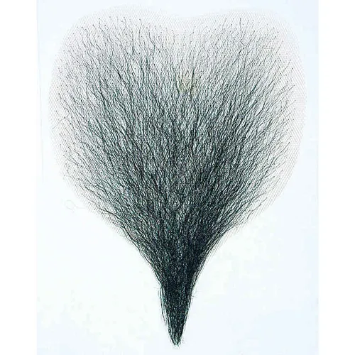 Brusthaartoupet Echthaar Haarteil Brustbehaarung schwarz 70er Jahre Accessoire