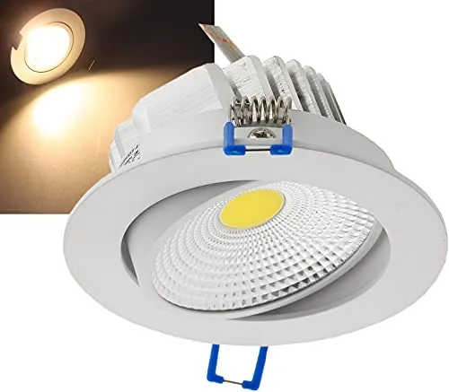 ChiliTec LED Einbauleuchte Deckeneinbaustrahler Weiß Deckenspot 109x47mm 7Watt 550lm Alu Gehäuse Warmweiß