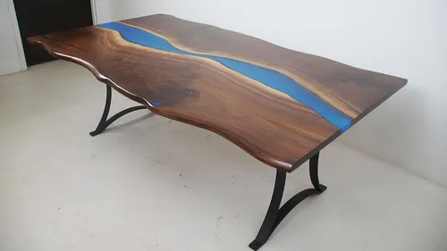 Esstisch River Table aus echtem Holz 220x100 cm - Moderner Flusstisch aus massivem Holz mit Epoxidharz, ideal für bis zu 10 Personen. Perfekt für gesellige Runden im Esszimmer. Zeitloses Design, das jedem Raum Eleganz verleiht.