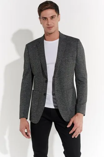 SteffenKlein Sweatsakko Slim-Fit, grau - Casual-Sakkos mit Slim-Fit Schnitt, ideal für einen modernen Business-Look und besonders bequem durch hochwertigen Materialmix.