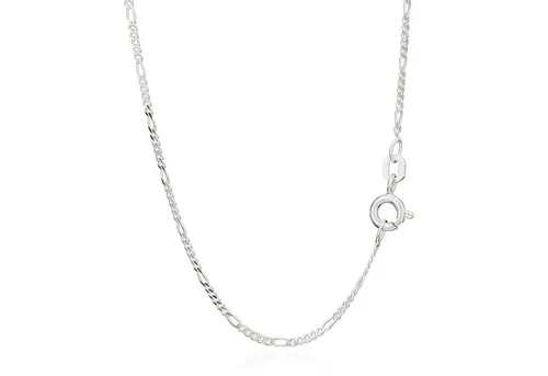 NKlaus Silberkette Figarokette Diamantiert Silber Kette 3646, 50cm La