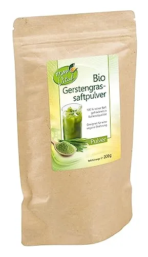Produktbild KOPP Vital® Bio-Gerstengrassaftpulver | 200 g | Bio-zertifiziert | Vegan | ohne Gentechnik | Laktosefrei | Höchste Qualität