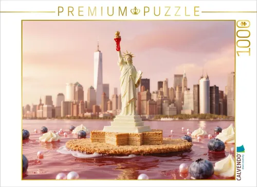 CALVENDO Puzzle New York City – The Sweet Cheesecake Skyline | 1000 pieces, finished size 25.2 × 18.9 in (64 × 48 cm) | Photo puzzle for happy hours