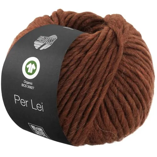 LANA GROSSA Per Lei GOTS | Klassisches Merino-Dochtgarn, GOTS zertifiziert | Handstrickgarn aus 100% Schurwolle | 50g Wolle zum Stricken & Häkeln | 60m Garn FB 47