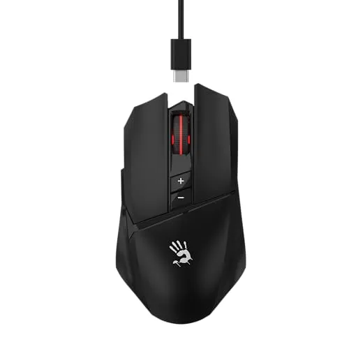 A4tech Bloody R36 Ultra Gaming-Maus - Kabellose Gaming-Maus für Rechtshänder mit 12000 DPI, 1 ms Reaktionszeit und USB-C-Verbindung – ideal für Gamer, die Leistung und Präzision suchen.