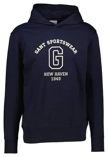 Gant Hoodie GRAPHIC SWEAT HOODIE blau XXXL - Herren-Sweatshirts mit 80% Baumwolle für hohen Tragekomfort, lässiger Stil in EVENING BLUE, ideal für Freizeit und Alltag.