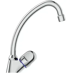 Ideal Standard Alpha Standventil B1841AA - Hochwertiges chrom Standventil - Waschtischarmaturen mit schwenkbarem Rohrauslauf und Luftsprudler, ideal für mehr Flexibilität beim Waschen. Ausladung 155 mm für optimale Nutzung.