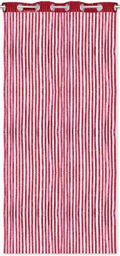 Arsvita Fadenvorhang Lurex-Optik Fadengardine Türvorhang mit Ösen, Trendige Dekoration in vielen verschiedenen Ausführungen erhältlich (140x250 cm/rot - Bordeaux)