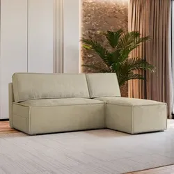 Masseno Ecksofa BRISO M mit Schlaffunktion und Bettkasten in gelb von Masseno