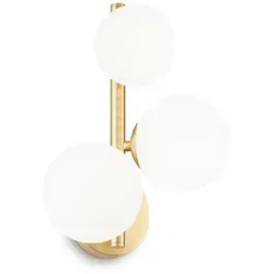 Ideal Lux PERLAGE 3 Globe Light Wandleuchte Messing von Ideal Lux