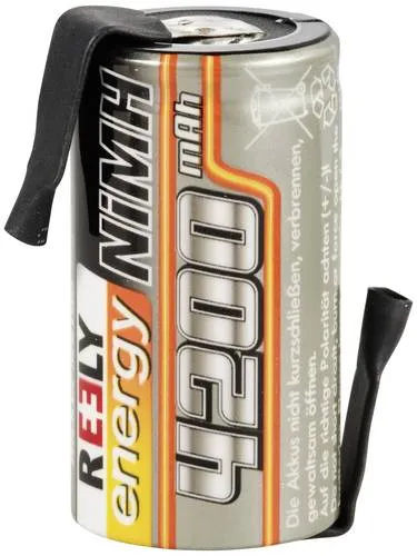 Reely Modellbau-Akku-Einzelzelle NiMH Sub-C 1.2V 4200 mAh mit Lötfahne
