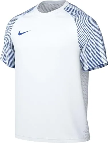 Nike Dri-Fit Academy Herren Fußballshirt - Sportshirt für Herren in Weiß/Royal Blau, mit feuchtigkeitsableitender Dri-Fit Technologie für optimalen Komfort beim Sport.