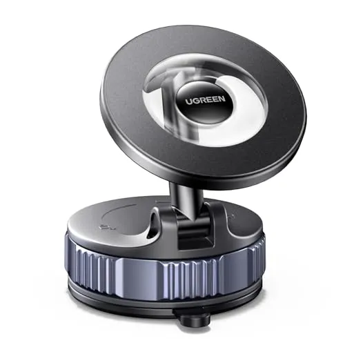 UGREEN Handyhalterung Auto für Magsafe Autohalterung, Handy Halterung Auto mit Vakuum Saugnapf & N52 Magnete 360°Drehbar ohne Kleber mit Einem Grundpolster Kompatibel mit iPhone 17 16 15 14 Pro Max