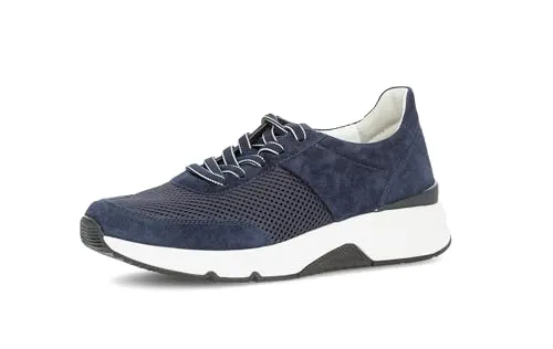 Gabor Sneaker RollingSoft Marine 8, 14:81/2 - Halbschuhe für Damen mit herausnehmbarem Wechselfußbett, ideal für orthopädische Einlagen. Komfortable EVA-Laufsohle für optimale Dämpfung und Abrollbewegung.
