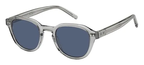 Tommy Hilfiger TH 1970/S Sonnenbrille - Stylische Herren-Sonnenbrille in Grau/Blau mit 49 mm Gläsern und schützendem Etui - ideal für modische Akzente im Sommer.