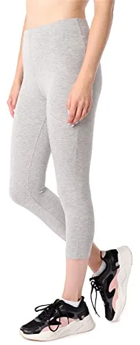 Produktbild Merry Style Damen Capri 3/4 Leggings aus Viskose Sportleggings MS10-413 (Melange, S)