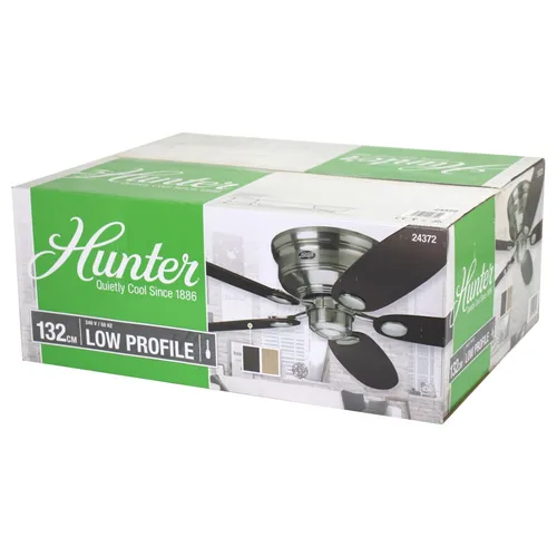 HUNTER FAN Low Profile Deckenventilator 132 cm in braun von Hunter